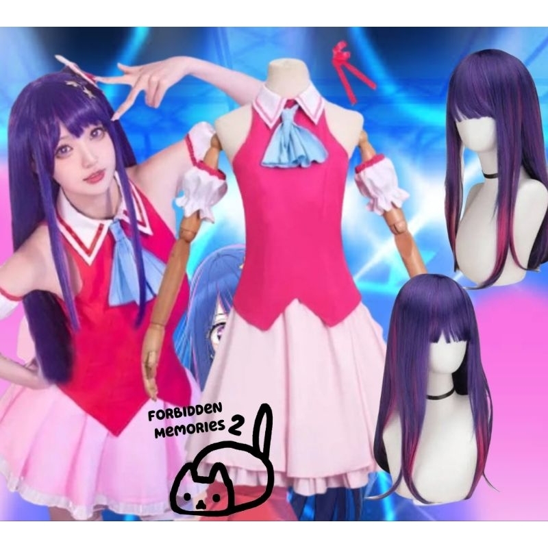 FULLSET COSPLAY Hoshino Ai stage DENGAN WIG