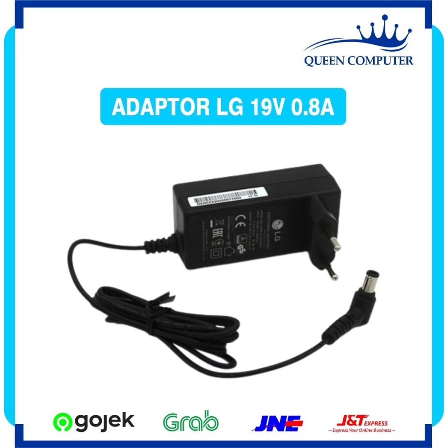 Adaptor LCD LED Monitor LG 19V 0.8A Original Kabel Power AC Adaptor LG 19V 0.8A