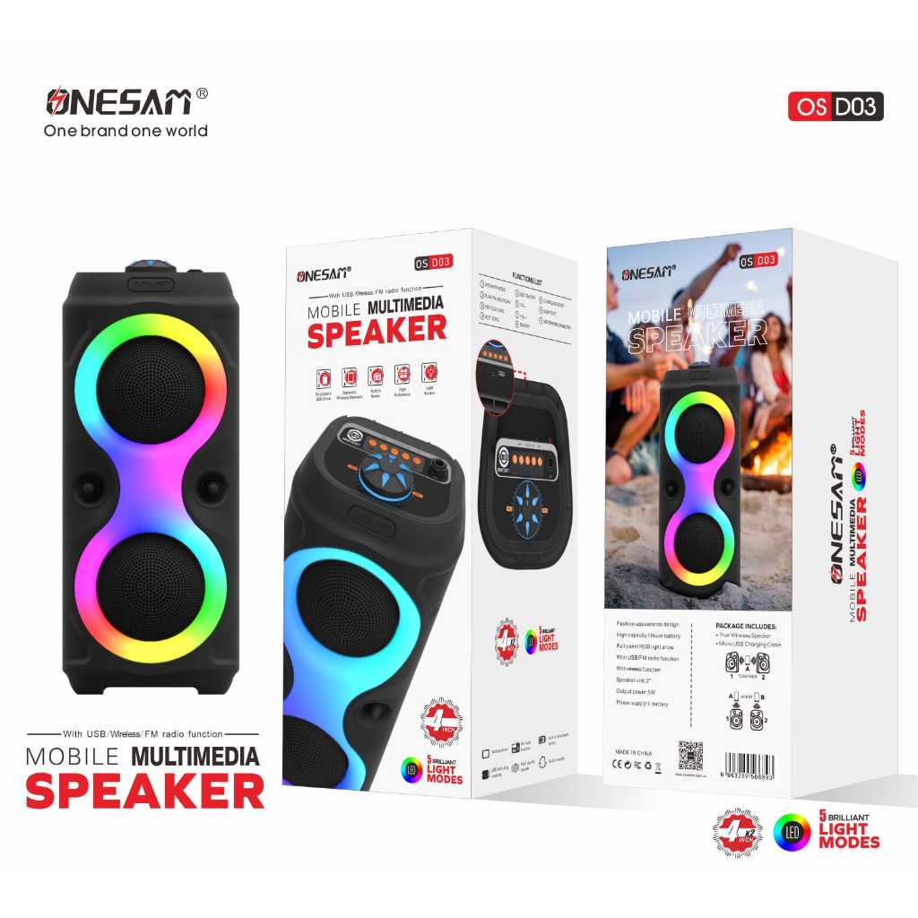 (ONESAM) MOBILE MULTIMEDIA SPEAKER OS- D03 SPEAKER FREE MIC