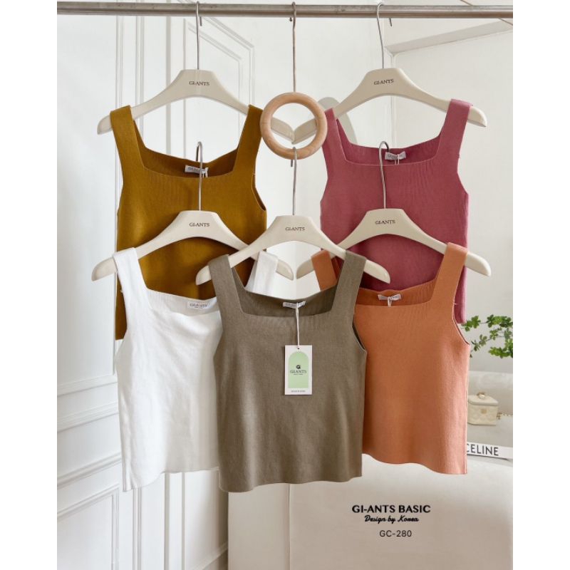 GIANTS TANKTOP 014 BASIC WANITA RAJUT KOREAN