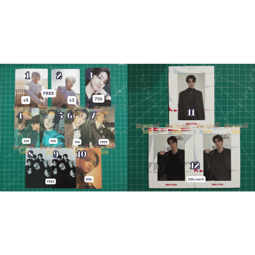 READY STOK PC PHOTOCARD OFFICIAL ENHYPEN DILEMMA PILLOW NECK