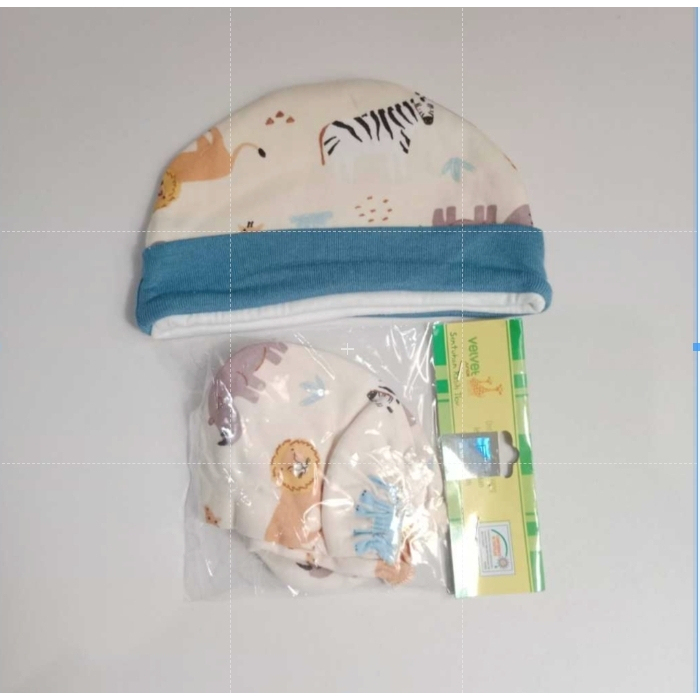 Velvet Junior Topi Sarung Tangan Dan Kaki Set Motif Terbaru