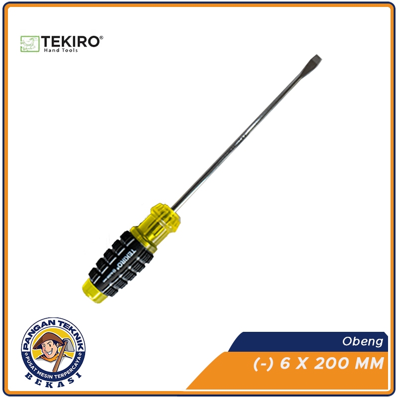 TEKIRO | Obeng Min -  Tekiro PH6 x 200 mm Gagang karet | Obeng gepeng