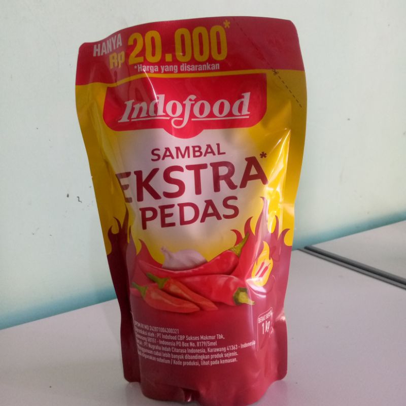 

Indofood extra pedas refil 1kg