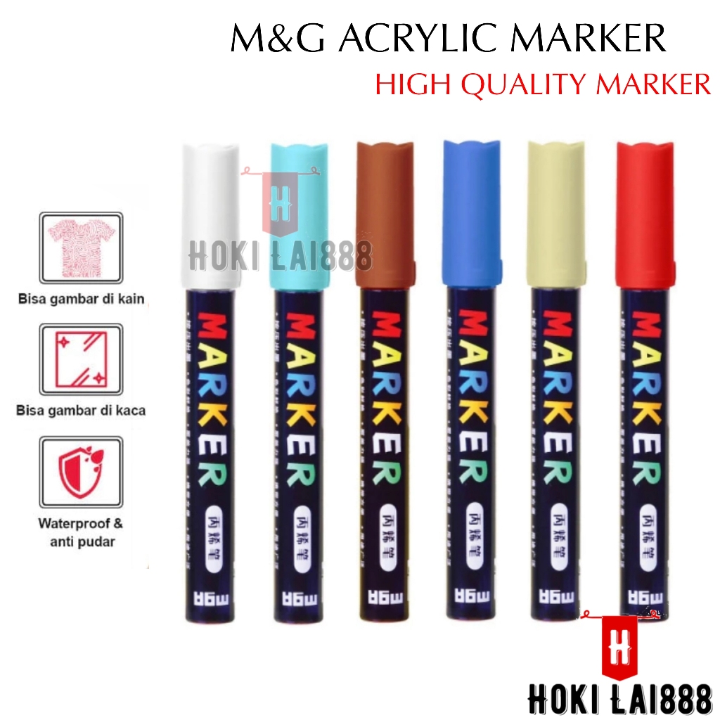 

[HKL] ATK010 ACRYLIC MARKER PEN M&G / SPIDOL ACRYLIC / SPIDOL WARNA WARNI / PAINT MARKER MULTIFUNGSI