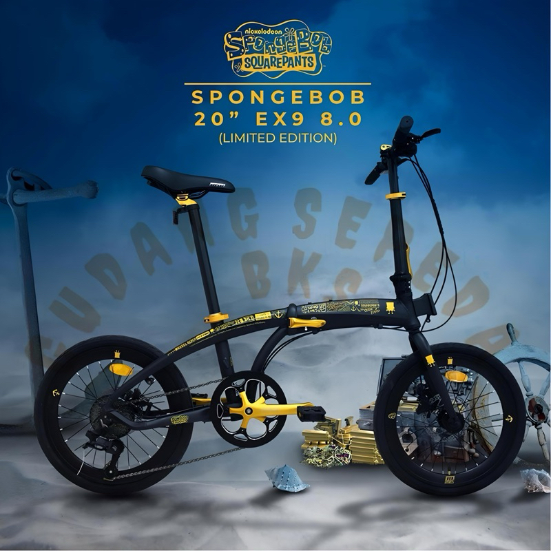 SEPEDA LIPAT MAXIMO CYCLO PIEGARE 16 20 INCH TX7 3.0 / BX8 3.0 / EX9 8.0 - SPONGEBOB EDITION