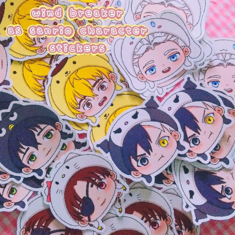 Stiker Wind Breaker As Sanrio Character Stickers