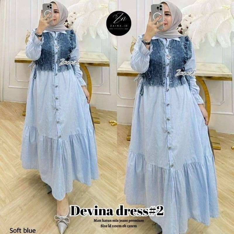 devina#2 dress/gamis muslim/dress muslim