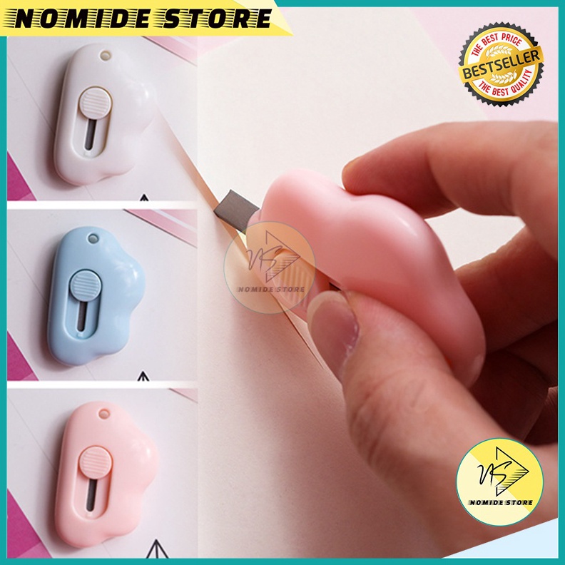 

MAKSIMAL Cutter Mini Lucu Pisau Kecil Bentuk Awan Aksesoris Alat Tulis Kantor Pemotong Kertas Simple MX162