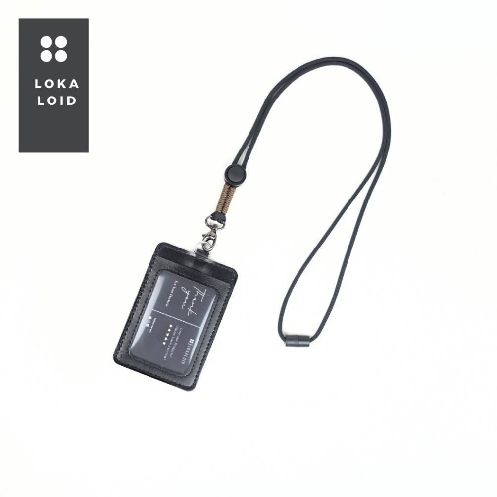 

Lokaloid Casual Lanyard ID Name Tag Tali Gantungan Holder ID Premium Paracord Kulit Panjang Tali 5cm f N1S5