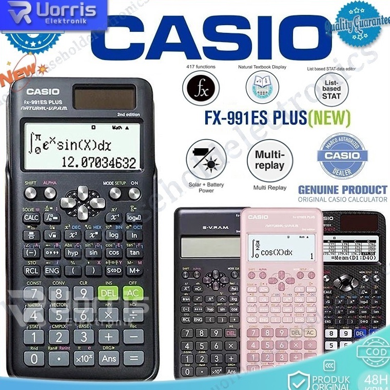 

Kalkulator Scientific Casio ilmiah 991ESPlus Kalkulator Casio Scientific Calculator Casio Scientific x G5T6