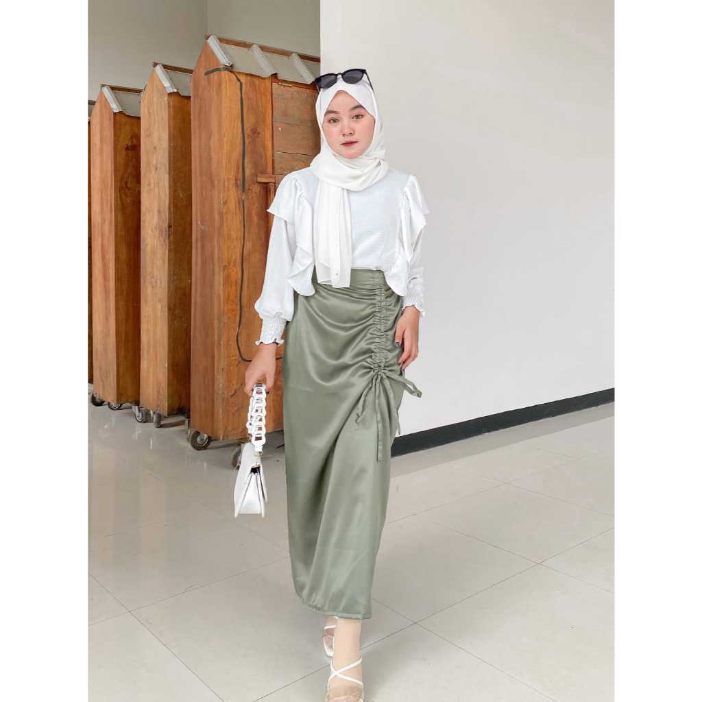 ROK SERUT SATIN ROK SASI SKIRT ROK KOREA TERLARIS