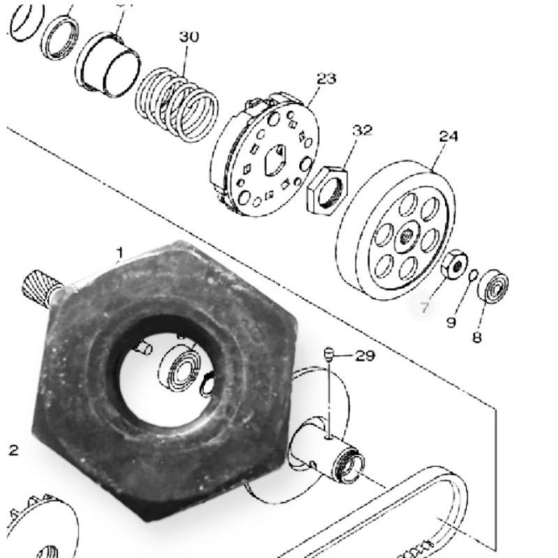 MUR CVT MUR PULLY BELAKANG MIO SPORTY SMALE MIO FINO NOUVO MIO J MIO M3 MIO GT MUR MANGKOK GANDA YAM