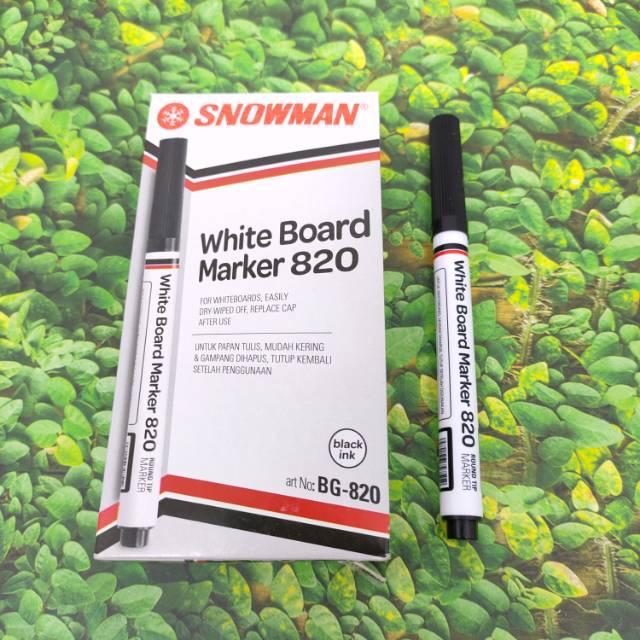 

LUAR BIASA Spidol White board SMALL Snowman 82 black WIPE CLEAN