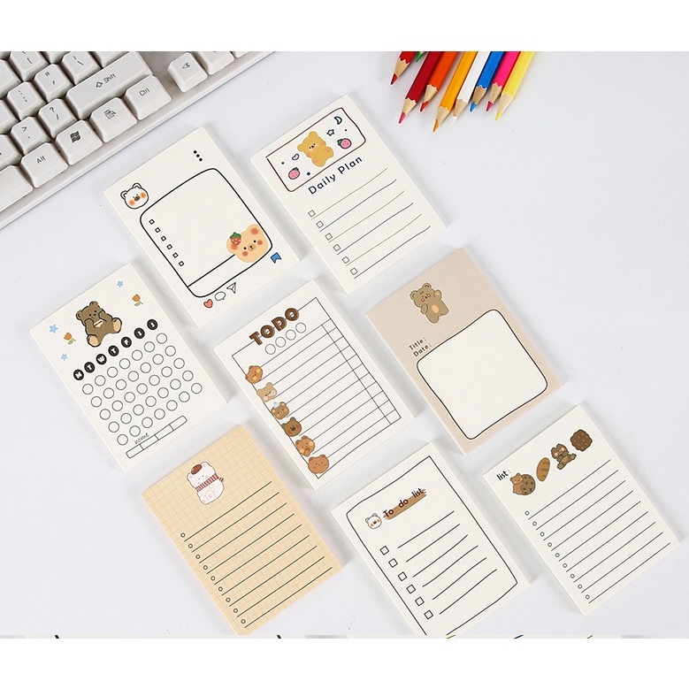 

SERU BEAR daily Planner Memo Notes memopad Planner BEAR
