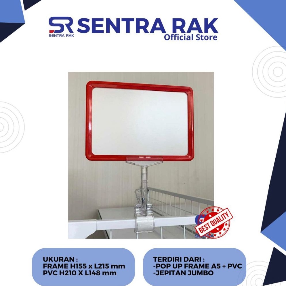 

Frame Promosi A5 dan Jepitan Jumbo Price Tag Promosi Toko s I6I3
