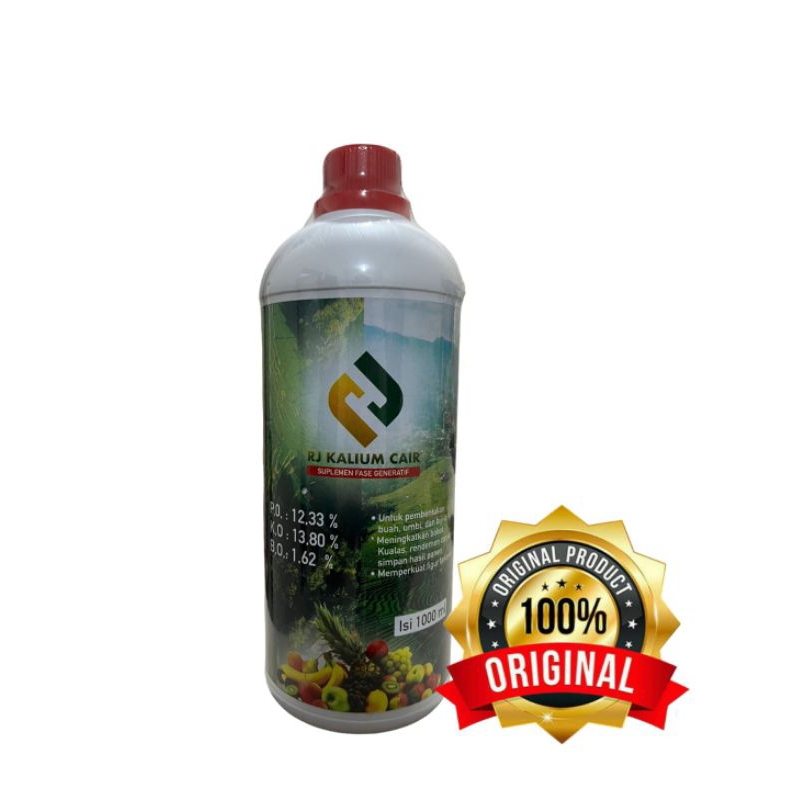 PUPUK CAIR ORGANIK RJ KALIUM PEMANIS BUAH KEMASAN 1 LITER,BISA COD