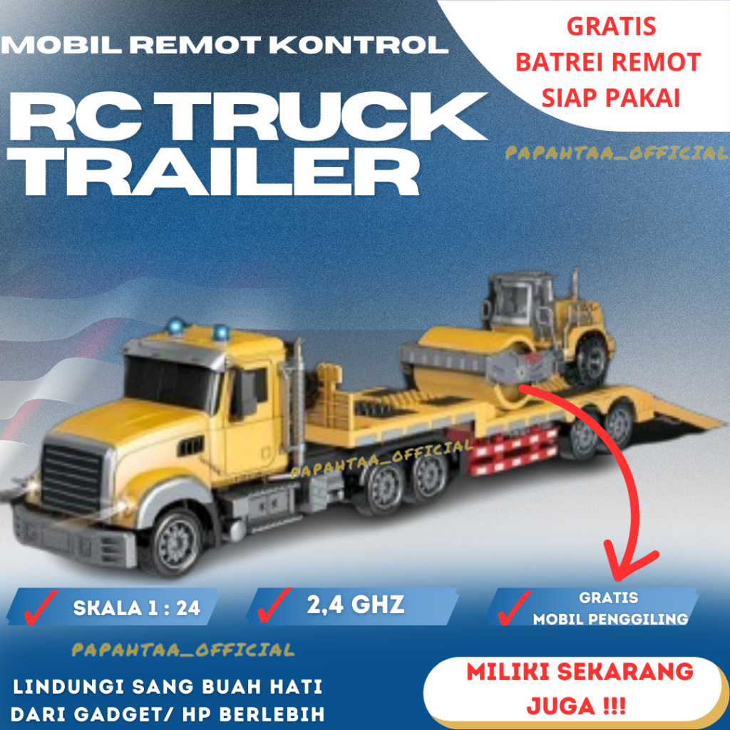 rc alat berat mobil remote control mobilan truk trailer mainan anak truck car remot kontrol