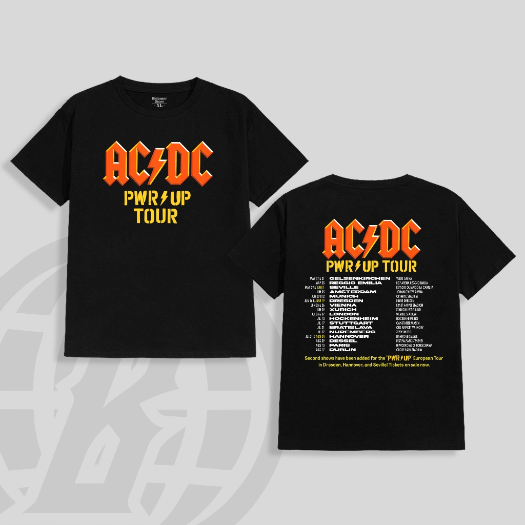 ACDC POWER UP TOUR 2024 T-SHIRTS KAOS BAND ACDC | KAOS TOUR BAND | KAOS TOUR 2024 | KAOS CUSTOM