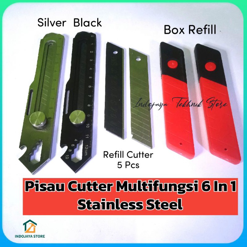 

Pisau Cutter Multifungsi 6 In 1 Bahan Steinless Steel e B7B4