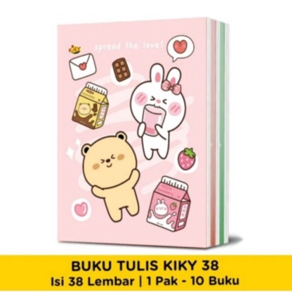 

1 buku BUKU TULIS SEKOLAH 38 LEMBAR KIKY BUKU OKEY GARIS isi 1 PACK l F3K7