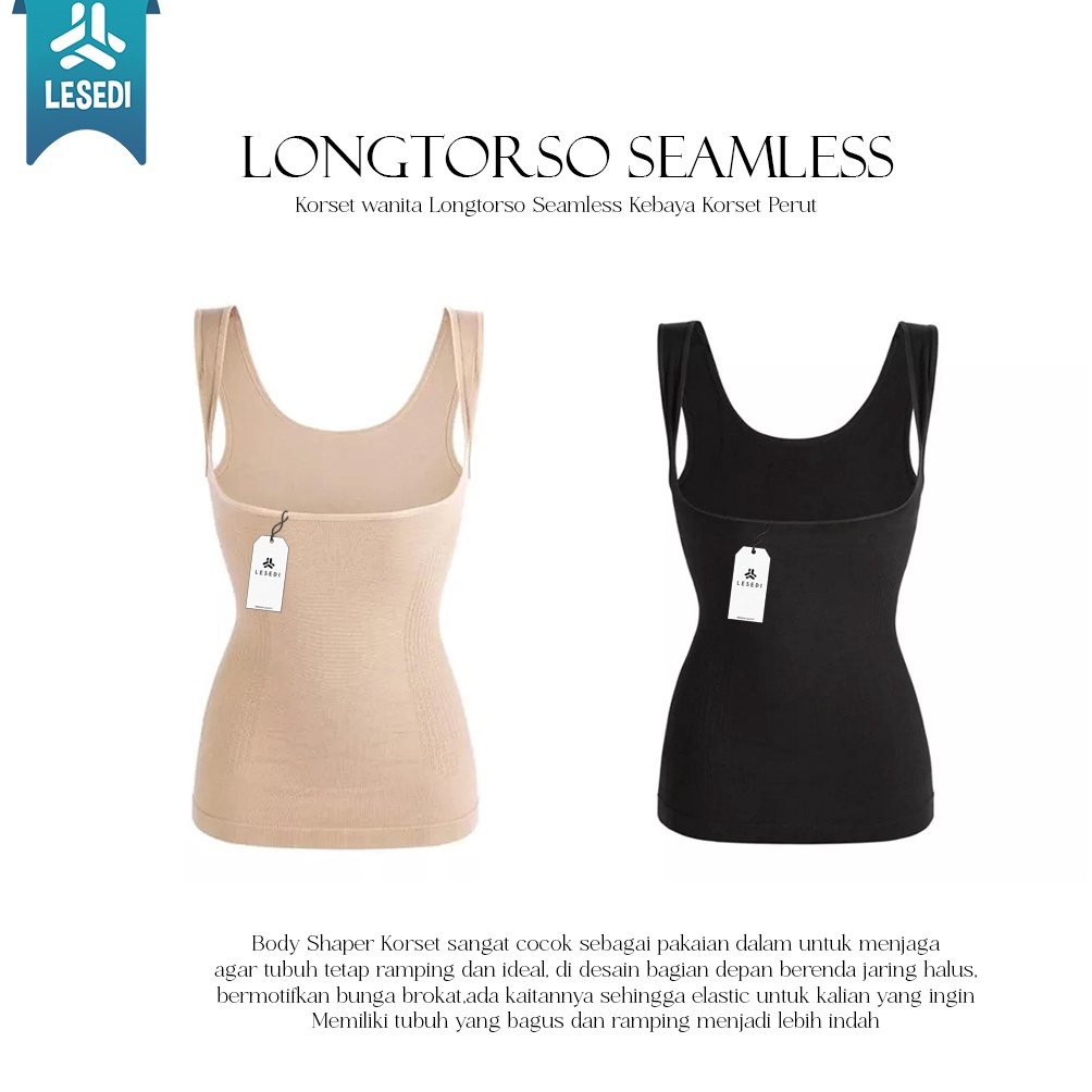 KODE C98V LESEDI Korset Longtorso Seamless Tanktop Bra Dalaman Kebaya Korset Pelangsing Perut Korset
