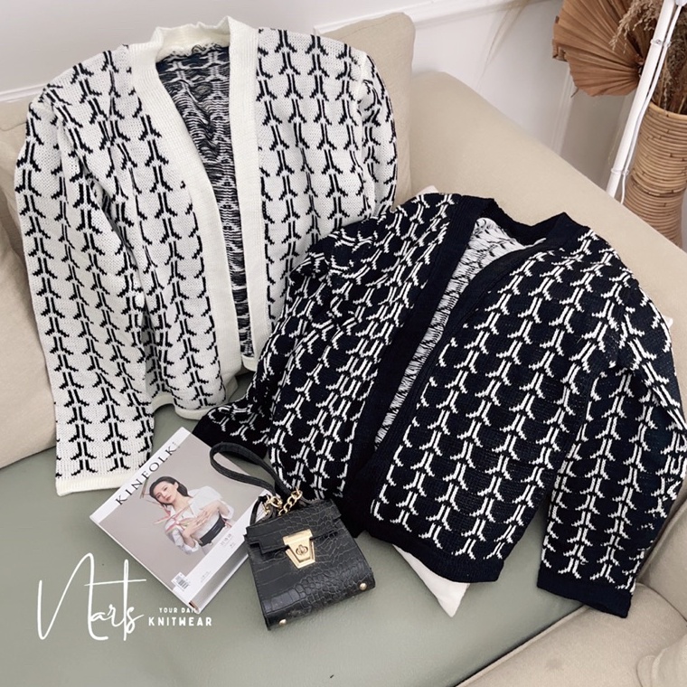 KODE S97L Edrea Crop Cardy  Atasan Baju Rajut Wanita