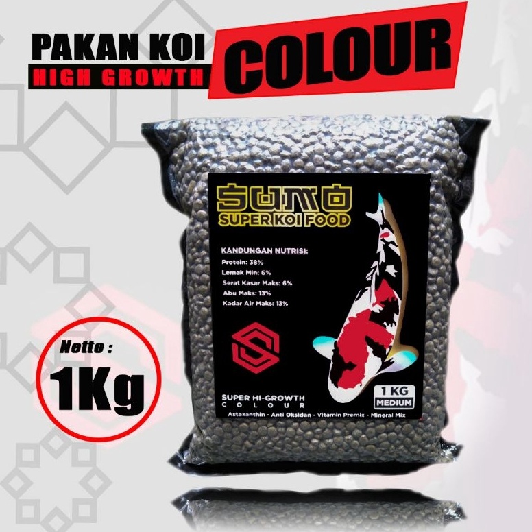 KODE J28E pelet PAKAN KOI COLOUR SUMO