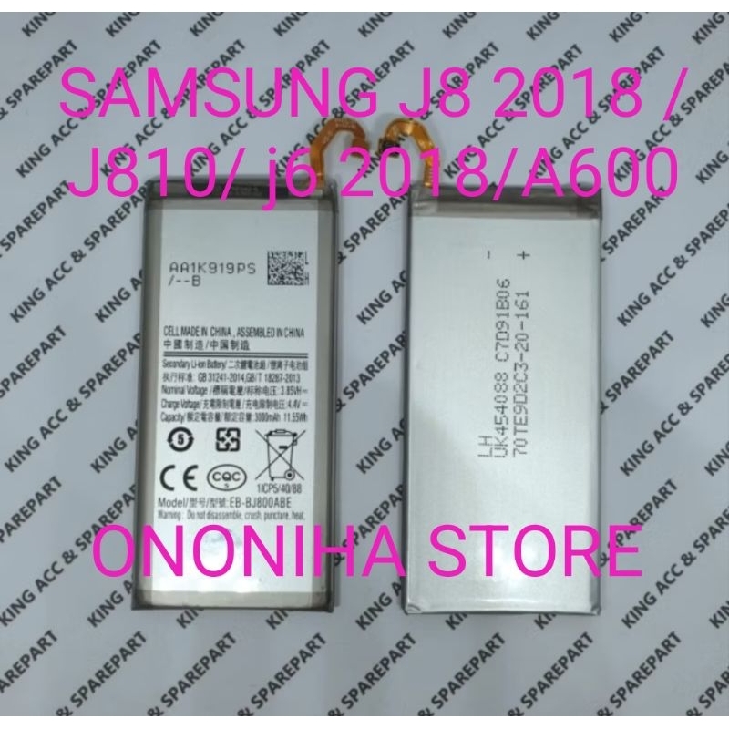 BATRE ORI SAMSUNG J8 2018/J810/J6 2018/A600/A6 2018