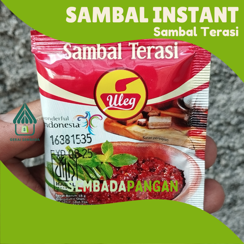 

Sambel Uleg Instant SAMBAL TERASI 18 gram - GERAI SEMBADA