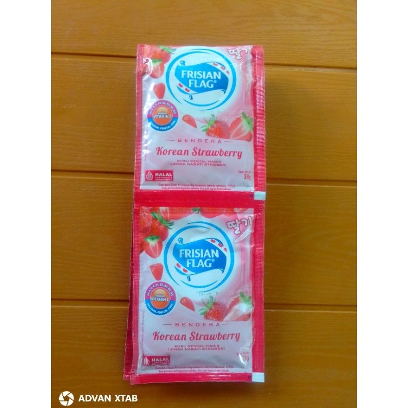 

Frisian Flag Susu Kental Manis Strawberry Sachet per 1 pc