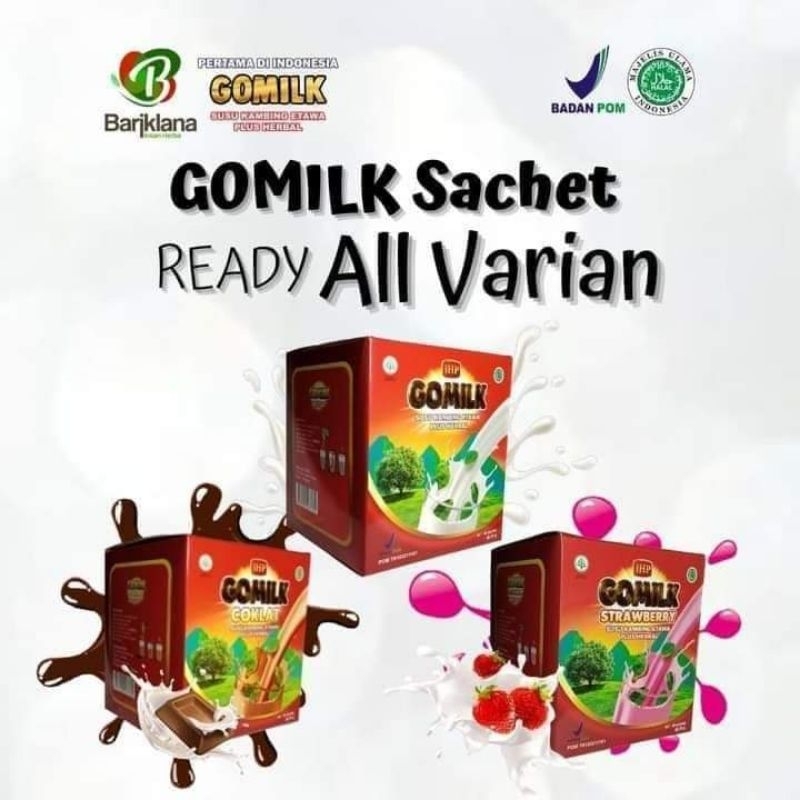 

GOMILK Susu Kambing Etawa plus Herbal sachet 1 renceng / 10 sachet