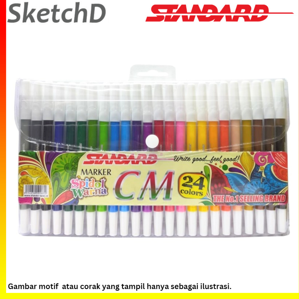 

Spidol jari kecil 24 Warna Standard Color Marker CM24