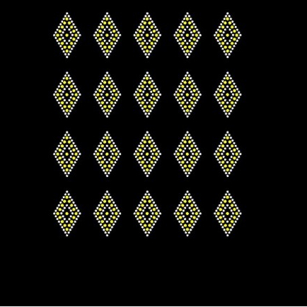 Payet mote press motif segi kotak buat abaya baju muslim