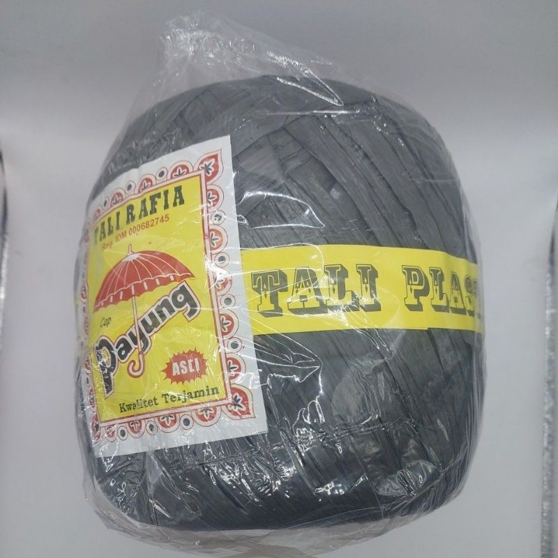 

tali rafia hitam merk payung berkulitas 1kg