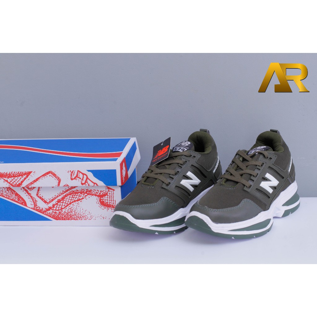 Sepatu NB Original Pria 100% Hijau Army - Sepatu New Balance 530 Green - Sneakers Olahraga - Sepatu 