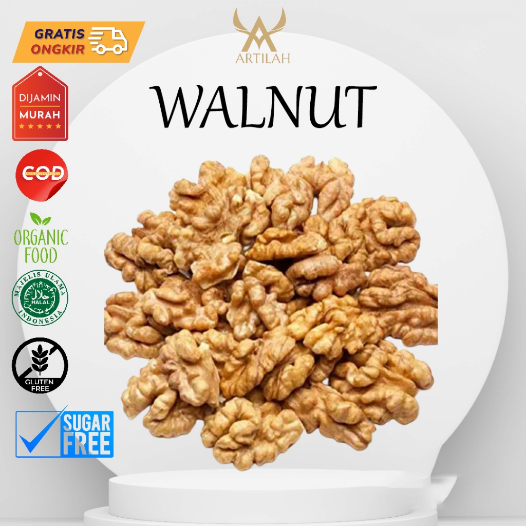 

Roasted Walnut 500gram (1/2kg) /Kacang Walnut Panggang/Kacang Walnut Roasted/Kacang Kenari Susu Natural Super Food