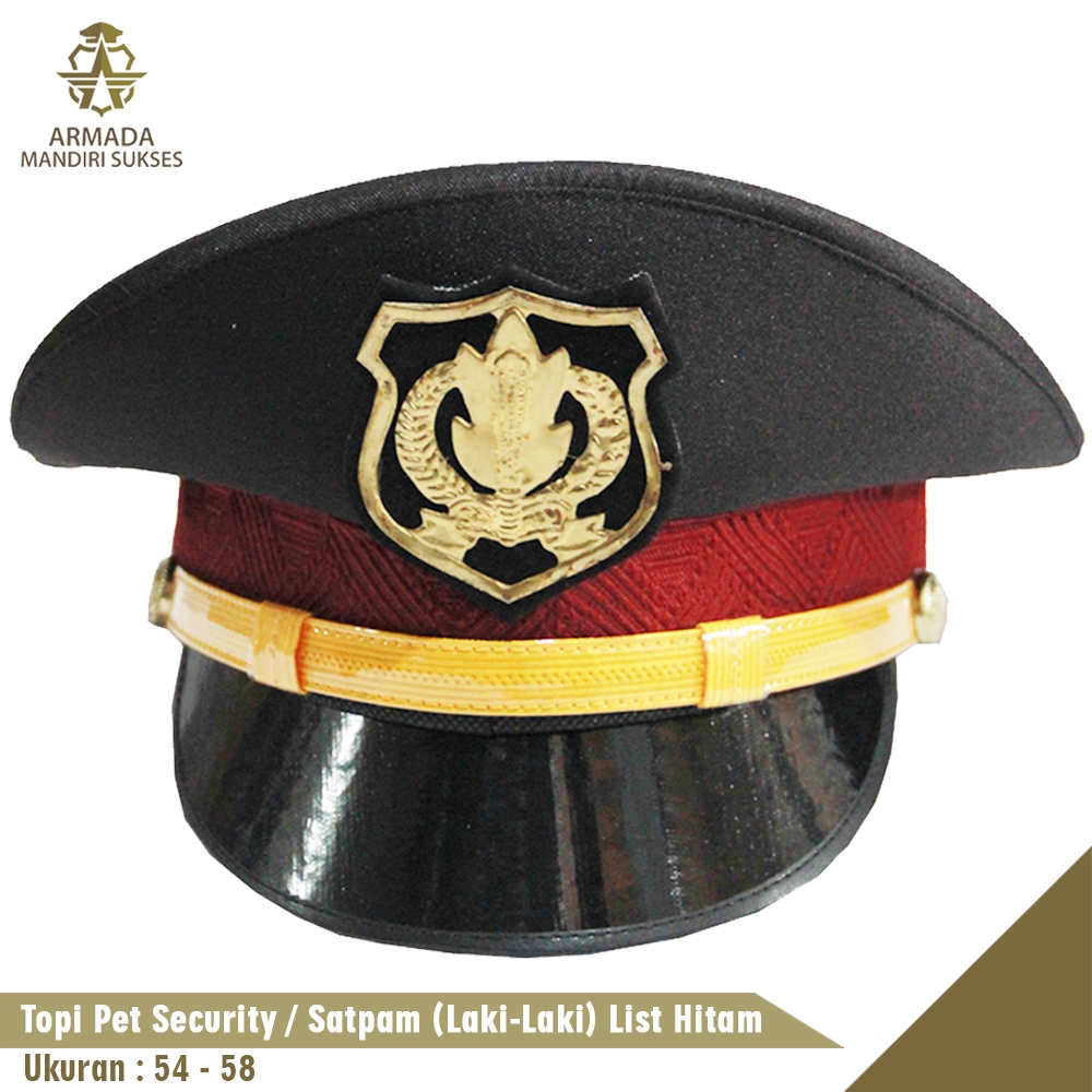 Topi Pet Satpam Coklat - Pet Security Coklat