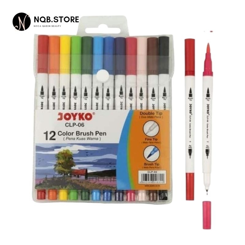 

NQB - Color Brush Pen Dual Tip Set / Kuas Warna Joyco / Spidol Warna