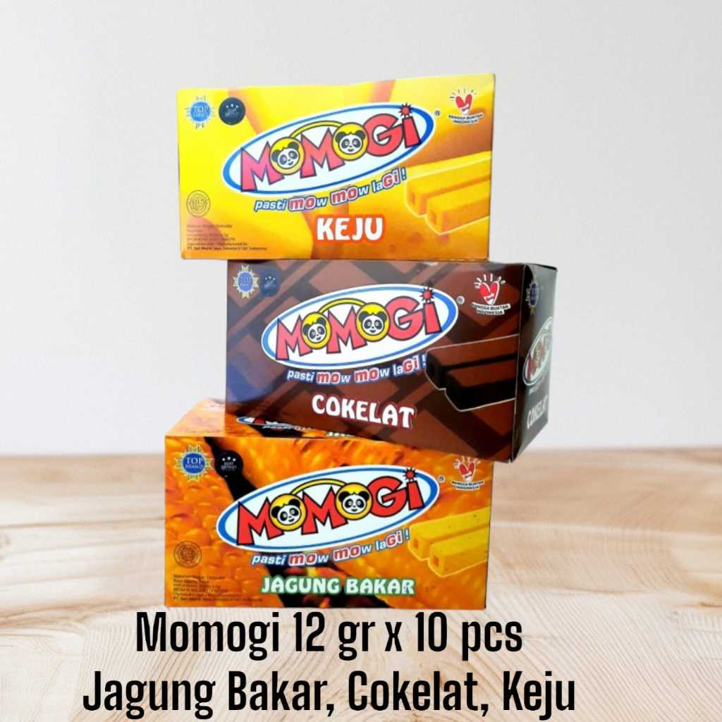 

MOMOGI KEJU, COKELAT, JAGUNG BAKAR 1 BOX ISI 10PCS / MAKANAN RINGAN / MOMOGI