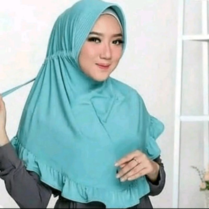 BERGO SERUT REMPEL JERSEY/PET ANTEM/JILBAB INSTAN/HIJAB JERSEY INSTAN SERUT REMPEL
