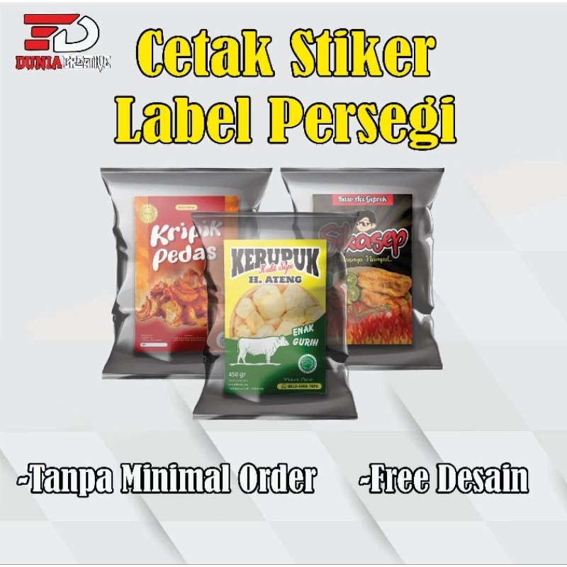 

Sticker Label Kemasan Makanan Tanpa Minimal Order