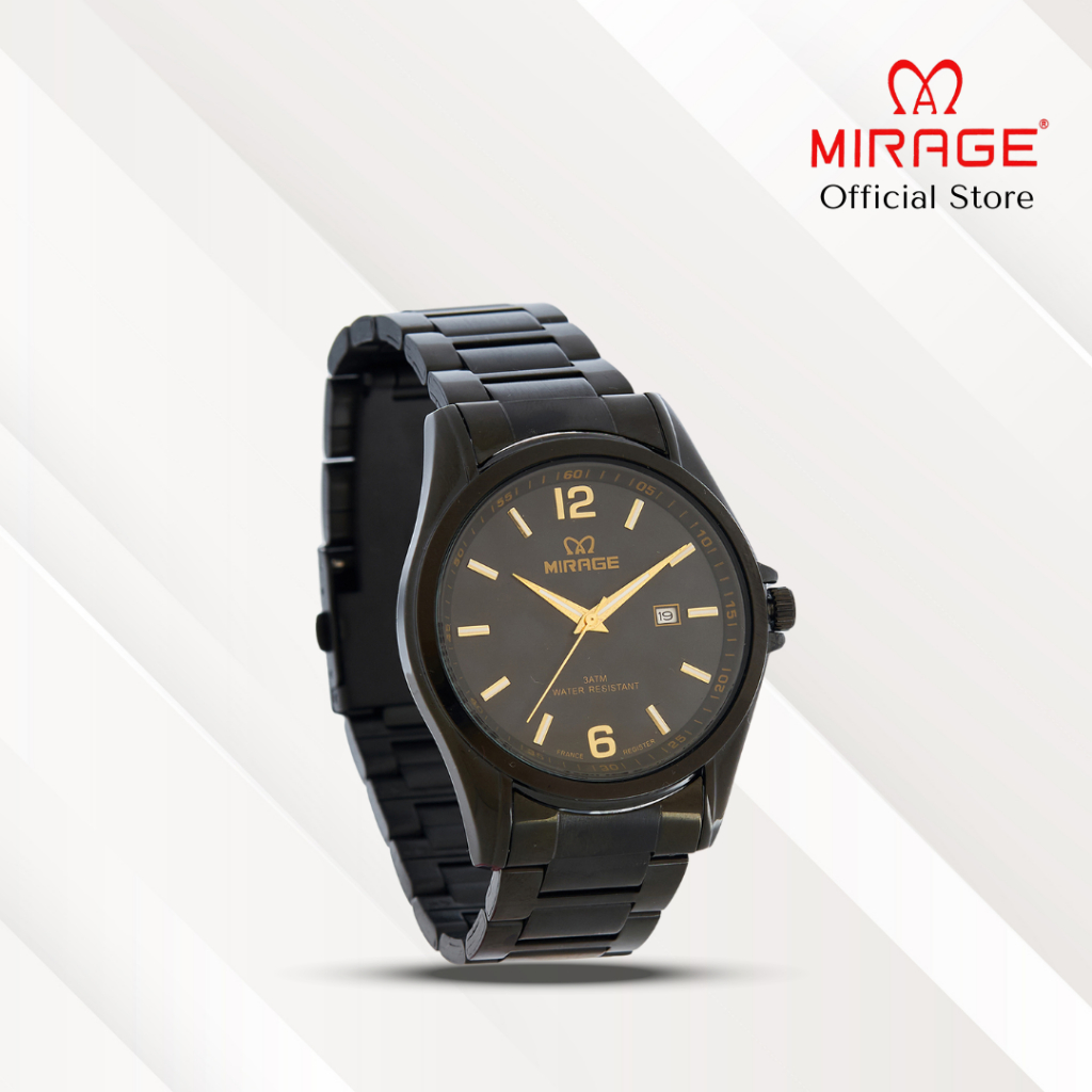 Mirage Jam Tangan Pria Analog 8710 M Full Black Original Stainless