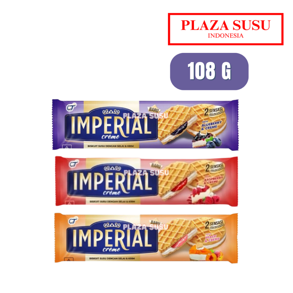 

IMPERIAL CREME 108 G BISKUIT SUSU KRIM SELAI PEACH BLUEBERRY RASPBERRY