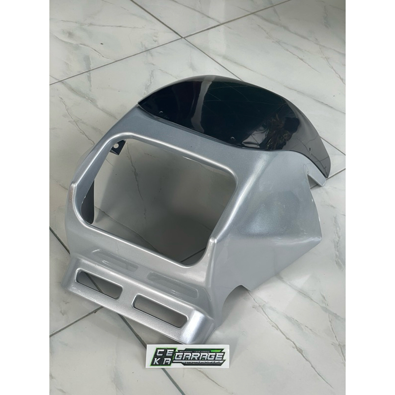 batok rxz - batok depan dan visor rxz mile. tatok. krodong dpn yamaha rx z lama warna silver