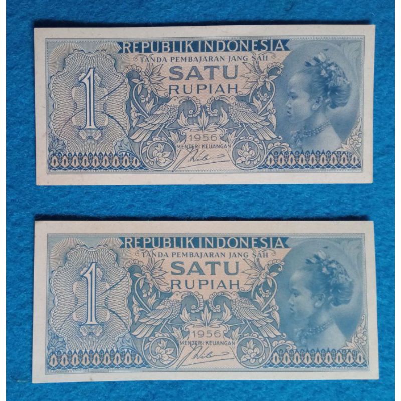 1 rupiah tahun 1956