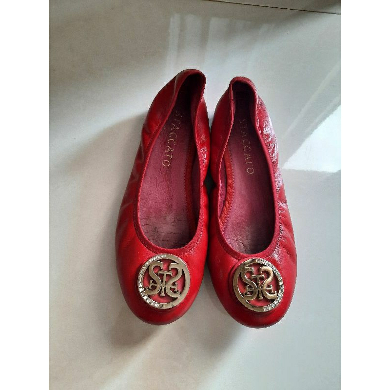 Staccato flat shoes preloved size 38 ori