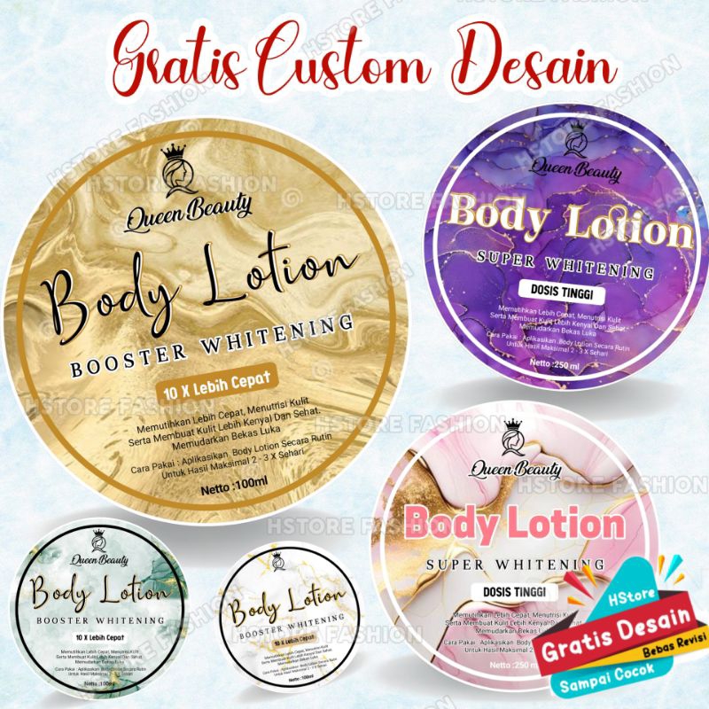 

Stiker Label HB Sticker Lotion Stiker Lulur Kecantikan Gratis Desain Baru