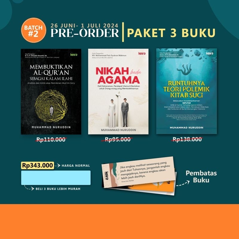 Paket Buku Karya Muhammad Nuruddin | Membuktikan Al-Quran sebagai Kalam Ilahi - Runtuhnya Teori Pole