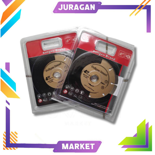 Mata Potong Keramik SOLIGEN Pisau Gerinda Granit Ubin Mata Gurinda Kering Diamond Wheel Turbo Dry 4"